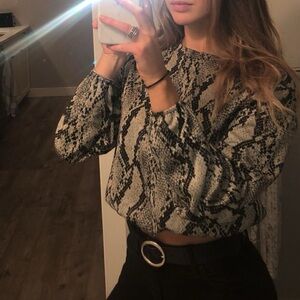 Zara snake print top